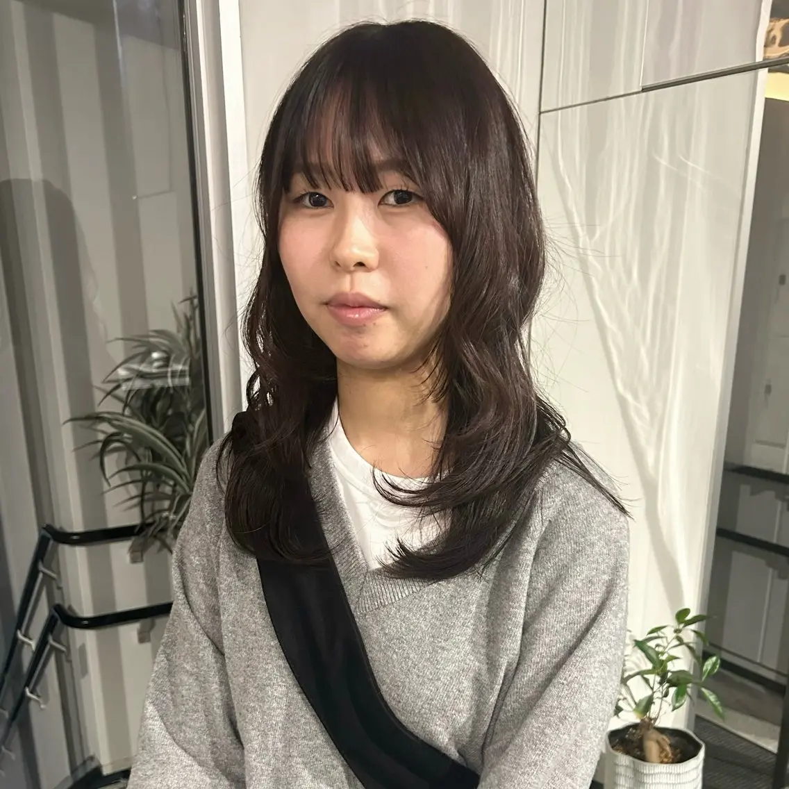 セミロング カラー ブラウンカラー ヘアカラー 雛乃 ヒナノのヘアスタイル