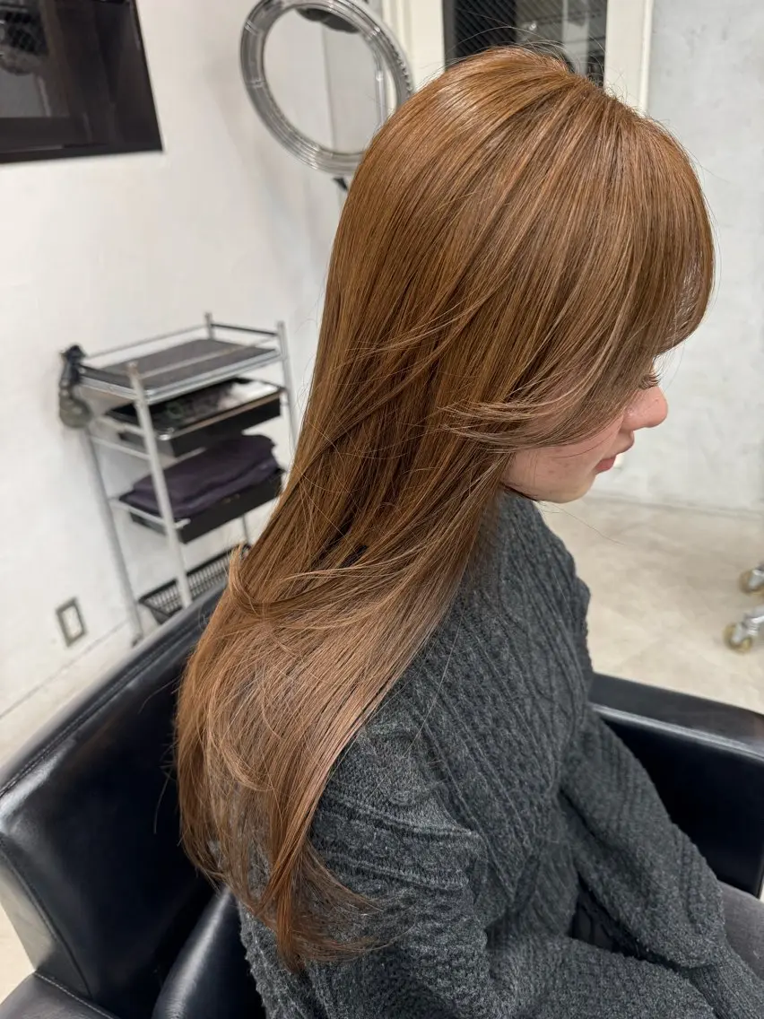 セミロング カラー ヘアカラー トリートメント Rico / bob/グレージュのヘアスタイル