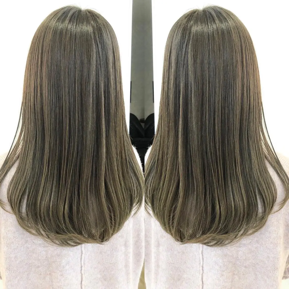 セミロング カラー カット ヘアカラー トリートメント 天野 涼のヘアスタイル