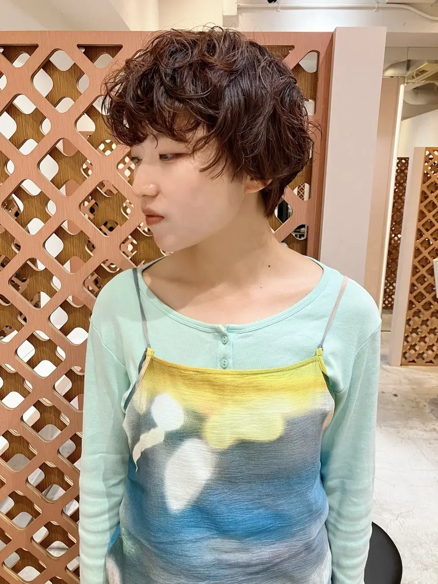 ショート パーマ ショートヘア カット パーマ 川間 将彦のヘアスタイル