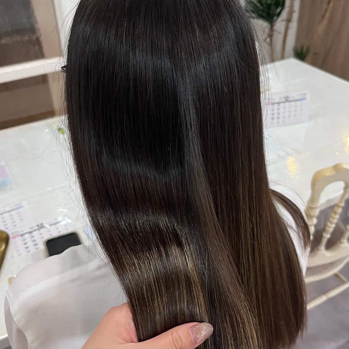 ロング 縮毛矯正 酸性ストレート 光本 千紘のヘアスタイル