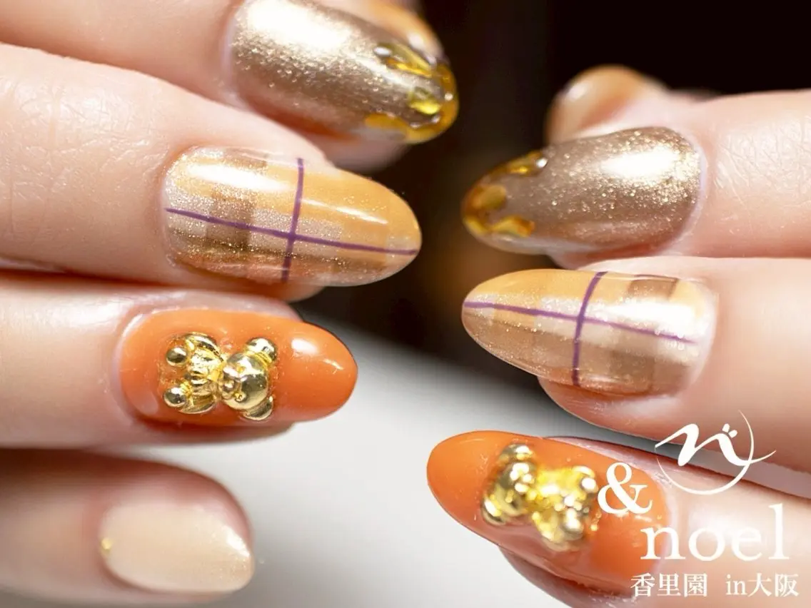ネイル アニマル柄 マグネットネイル 冬ネイル クリスマス ハンドネイル Nailsalon ＆Noelのネイルデザイン