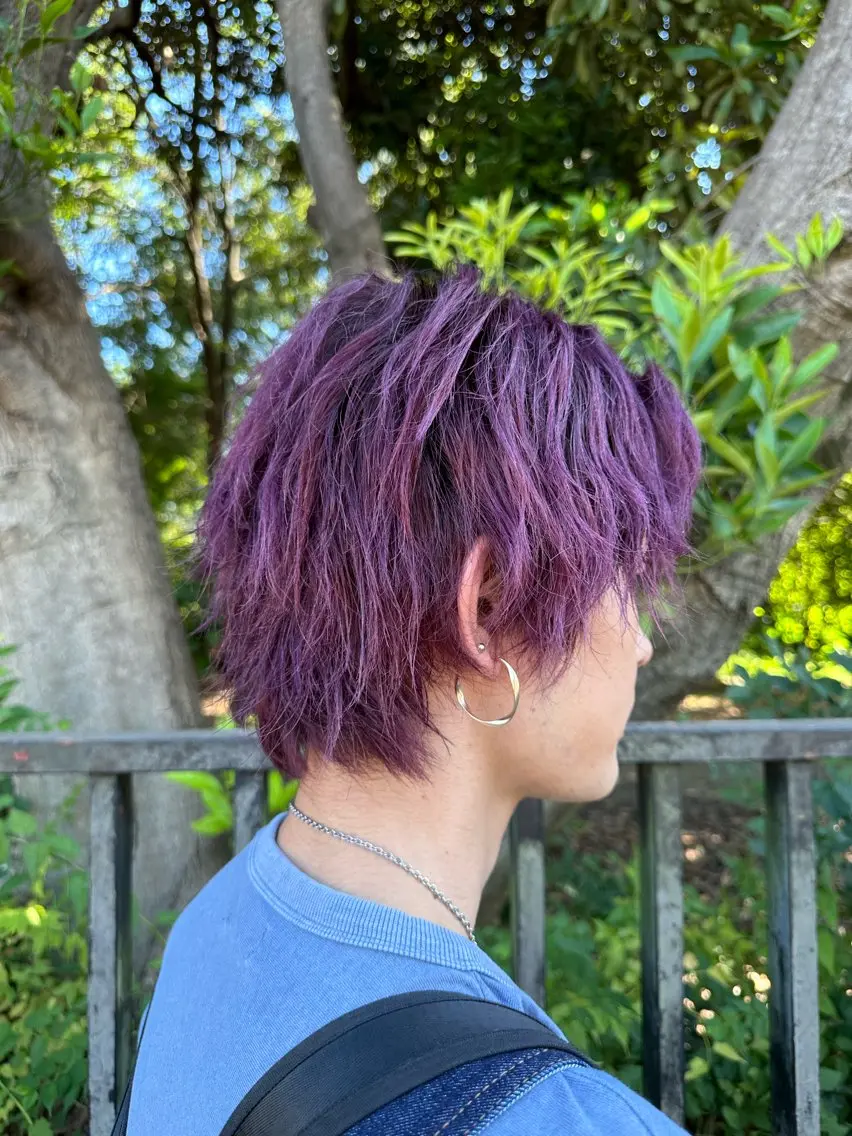 カラー メンズ メンズブリーチ ブリーチ カシス 川口髪質改善ウルトワ 🌈毛島健樹🌈のヘアスタイル