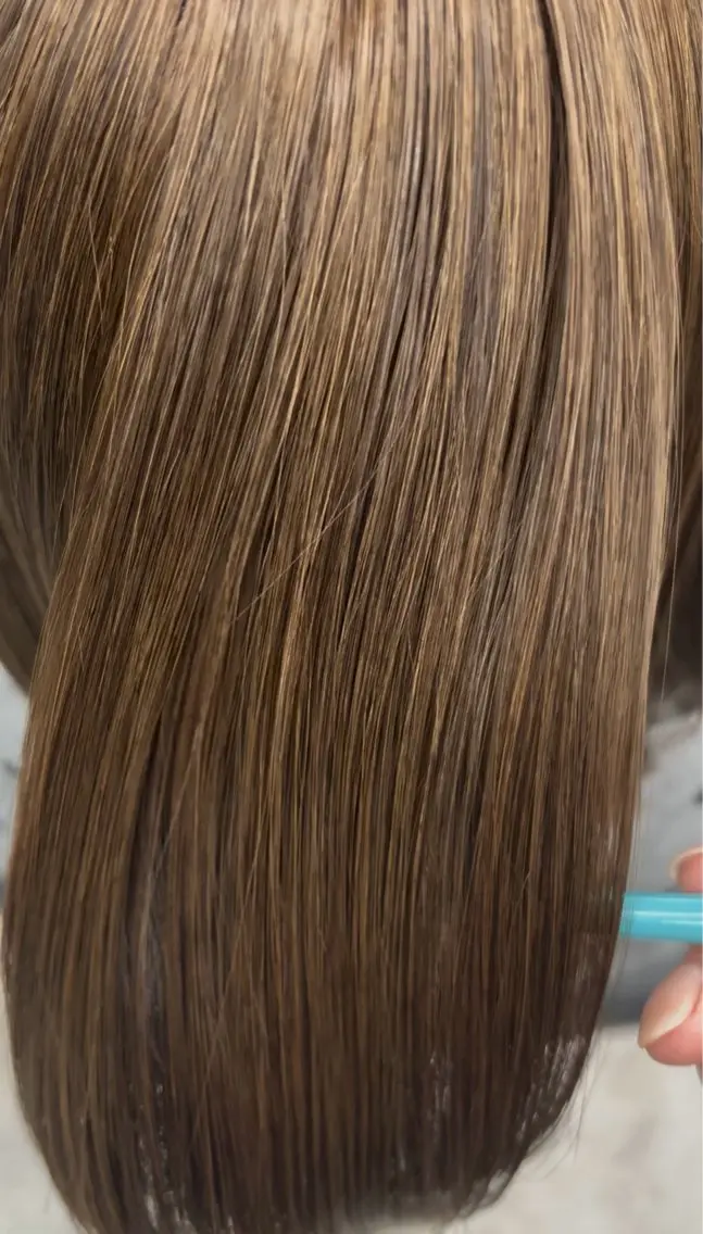 ミディアム カラー ケアブリーチ🥣 縮毛矯正Ryokoのヘアスタイル