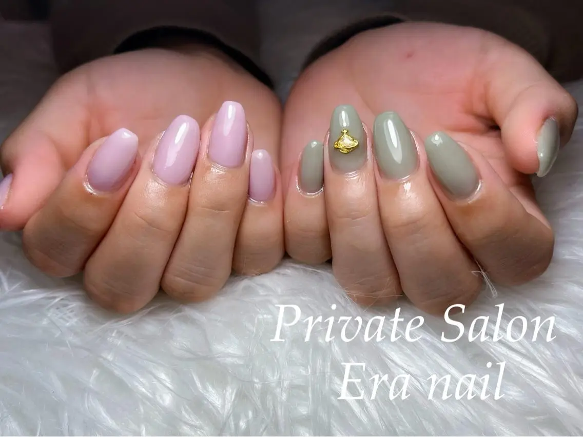 ネイル ワンカラーネイル ハンドネイル Era nailのネイルデザイン