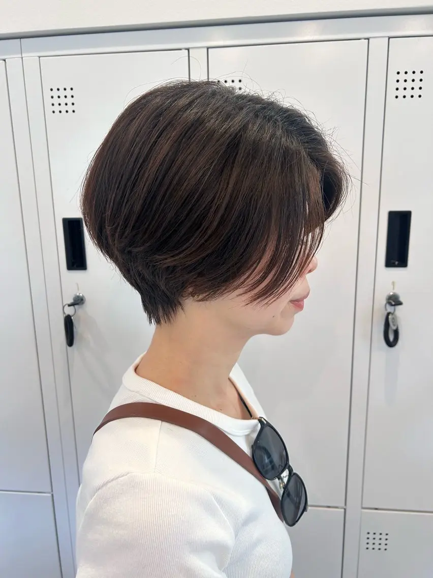ショート ハンサムショート ショートヘア カット ヘアカラー ヘッドスパ 金山/くびれショート ショートボブAikaのヘアスタイル