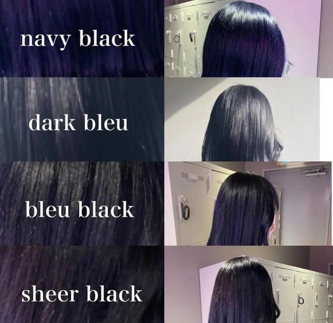ミディアム カラー パーマ ヘアアレンジ メンズ キッズ ネイル マツエク・マツパ アイブロウ 黒髪 ブルーカラー ブルーブラック ネイビーカラー ブルー 🌎カット＆Wカラー 🌎KANAMIのヘアスタイル