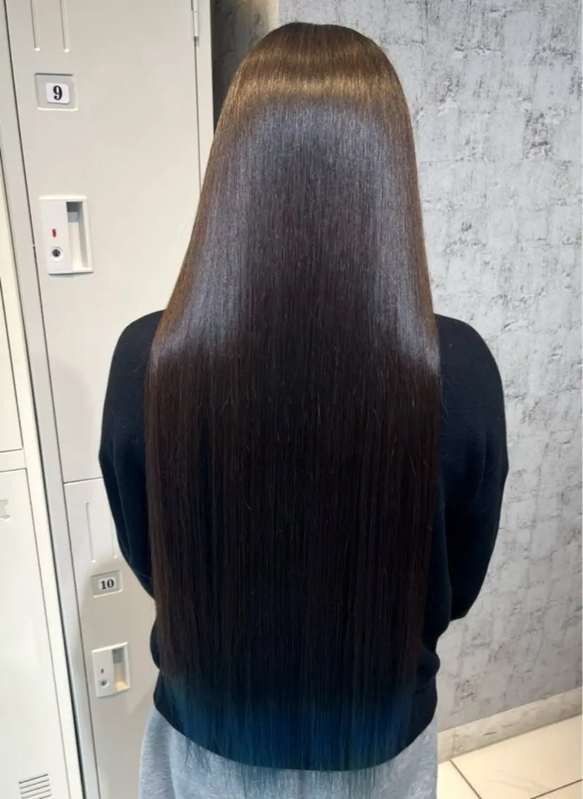 セミロング カラー 縮毛矯正 ✨髪質改善カラー✨ ななみのヘアスタイル