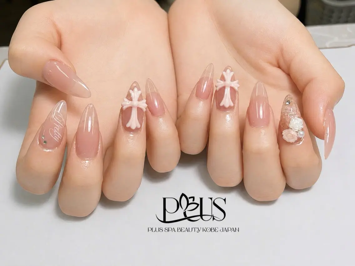 ネイル ジェルネイル 韓国ネイル ニュアンスネイル PLUSSPA HOANGのネイルデザイン
