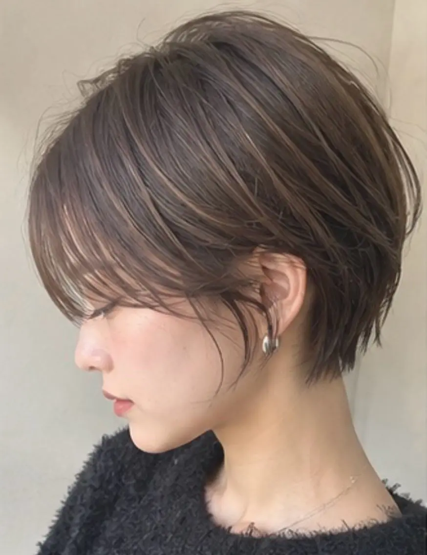 ショート コトノ/レイヤー /透明感カラーのヘアスタイル