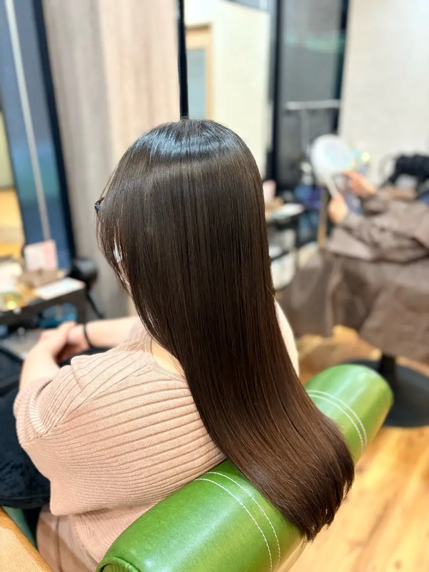 ロング 縮毛矯正 トリートメント たいら たくやのヘアスタイル
