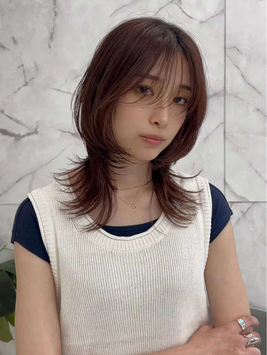 ミディアム レイヤーカット ウルフカット ウルフレイヤー カット 🐺ウルフカット特化 ショート募集/今川のヘアスタイル