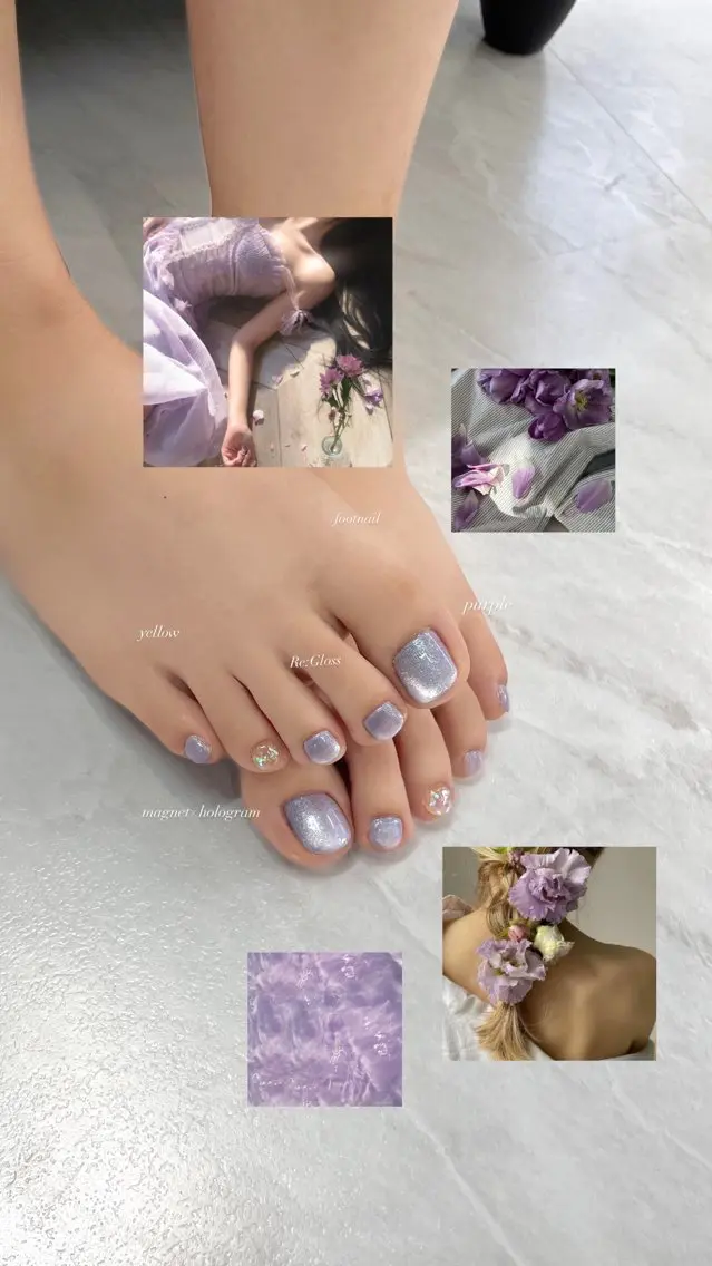 ネイル フットネイル キラキラネイル フットネイル 佐々木 南々美のネイルデザイン