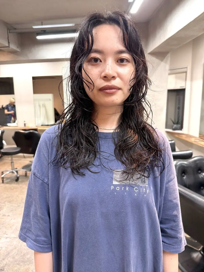 ロング パーマ カット パーマ トリートメント 坂本 裕介のヘアスタイル