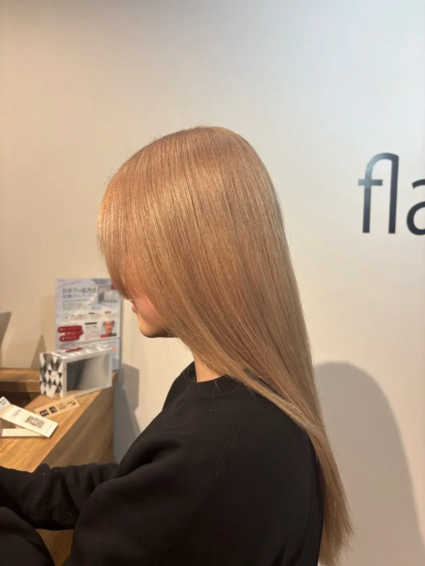 ロング カラー ✨髪質改善カラー✨ ストレート☔脇田のヘアスタイル