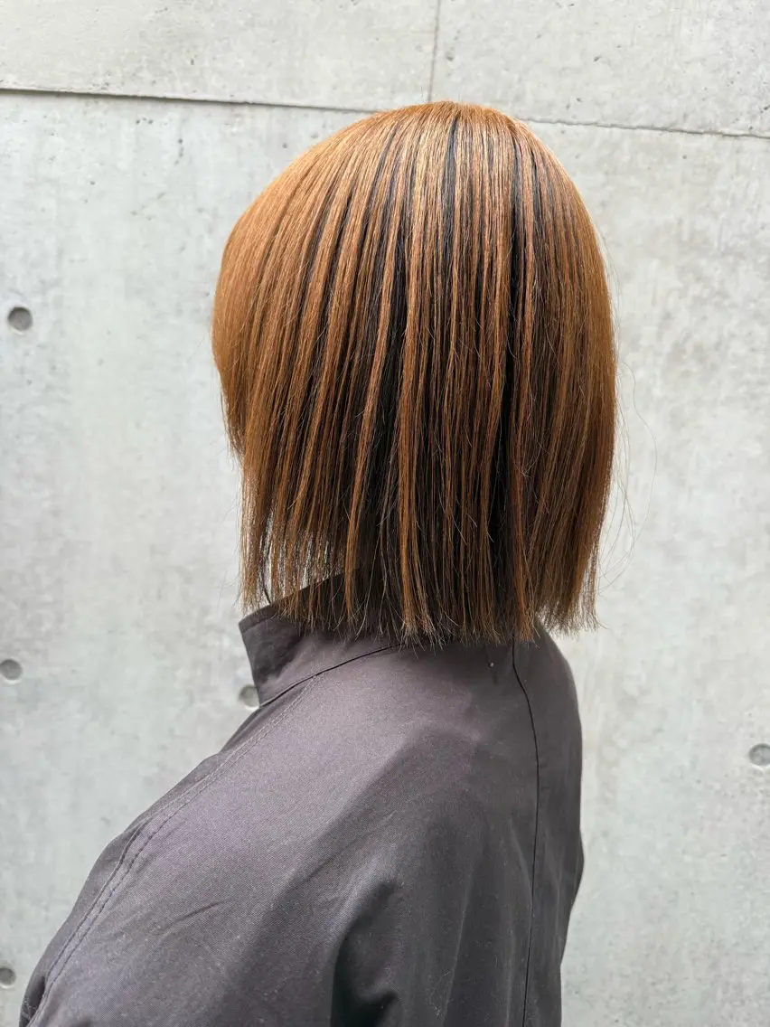 ミディアム カラー ブリーチ ブリーチなしカラー 🍇おぐら めぐみ🍇のヘアスタイル