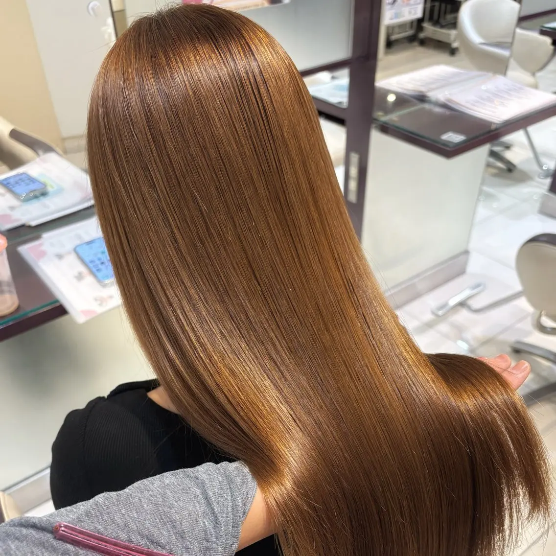 ロング 縮毛矯正 縮毛矯正 まるやま ひなこ/美髪矯正のヘアスタイル