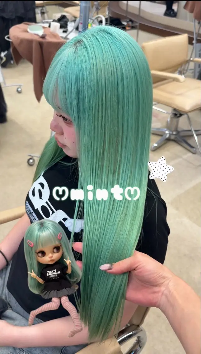 ロング カラー ブリーチ トリートメント ヘアカラー トリートメント 梅田/似合 わせ艶ハイトーン💘のヘアスタイル
