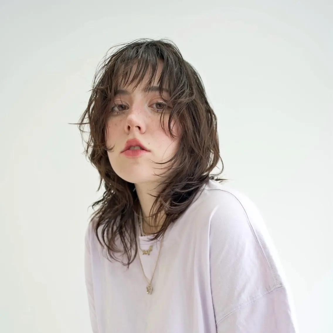 ミディアム レイヤーカット ウルフカット ウルフレイヤー カット ヘアカラー 💎お顔まわりカット 【シクネ】ユウダイのヘアスタイル