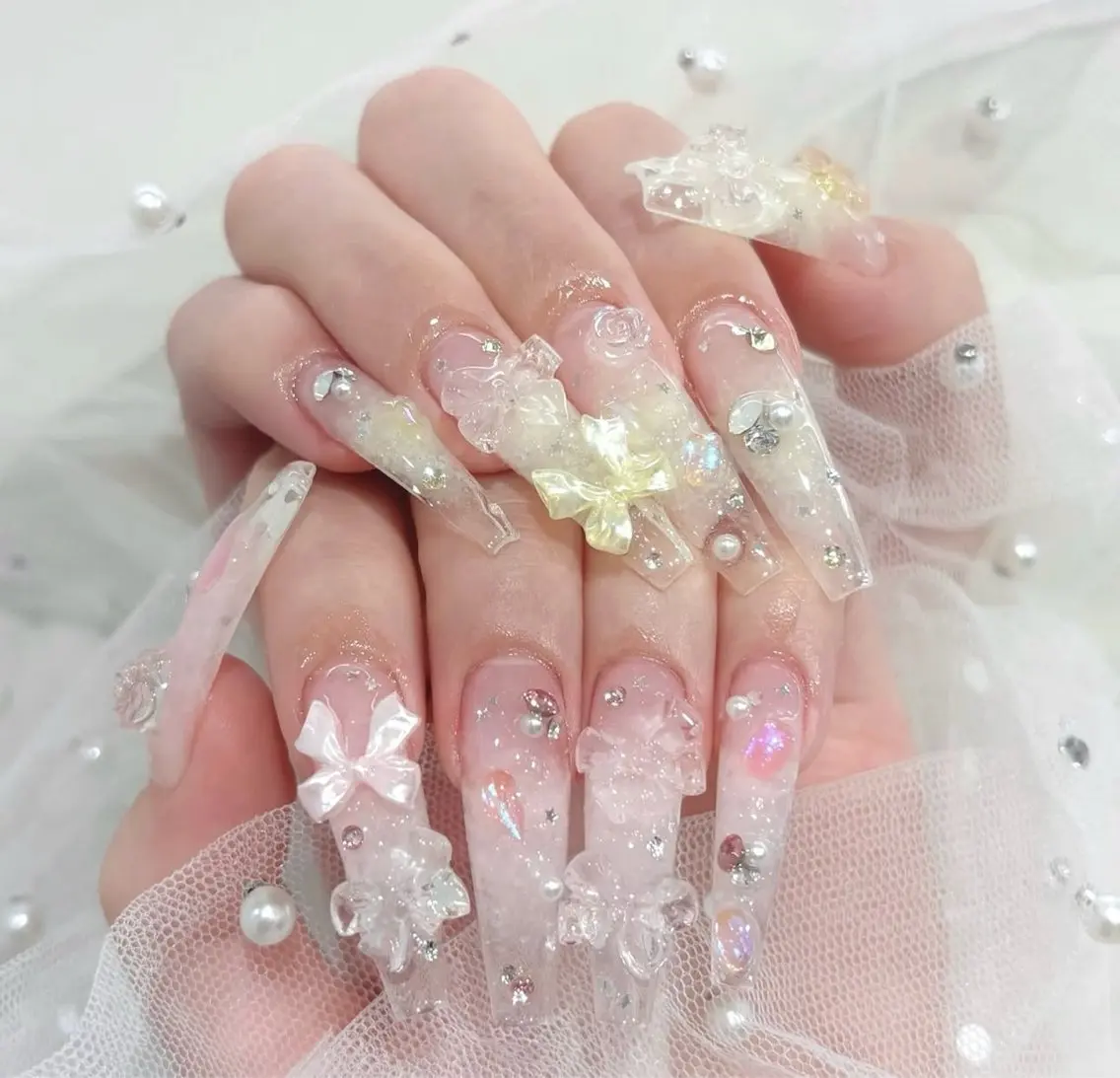 ネイル 長さ出し Mi nailsのネイルデザイン