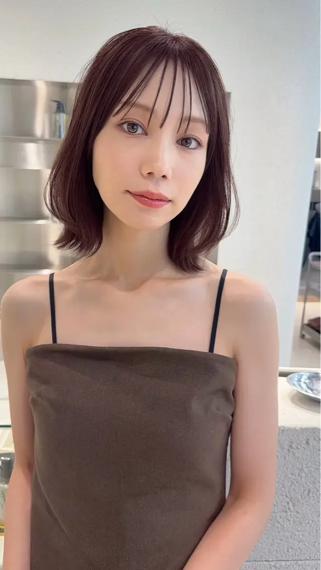 ミディアム レッドブラウン ヘアカラー トリートメント 暖色カラー専🟥/ shinyaのヘアスタイル