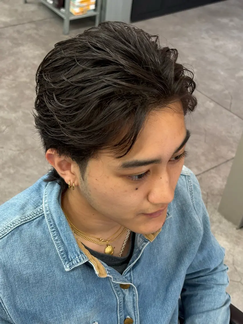 ショート カラー パーマ メンズ カット ヘアセット 🔥最強メンズ特化/ パーマの達人🔥風見のヘアスタイル