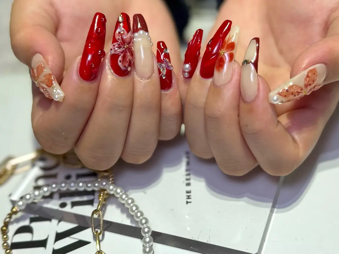 ネイル ロングネイル ハンドネイル Mnailsalon フィルイン対応サロンのネイルデザイン