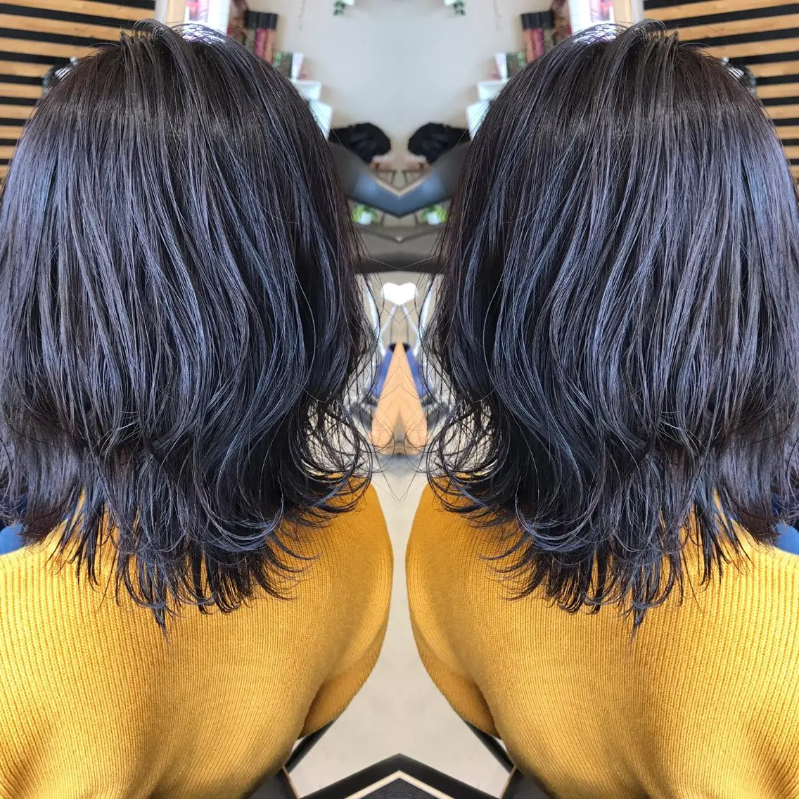 ショート カラー ブルーカラー ブルーラベンダー ラベンダーカラー オレンジ ヘアカラー 大久保 隆蔵のヘアスタイル