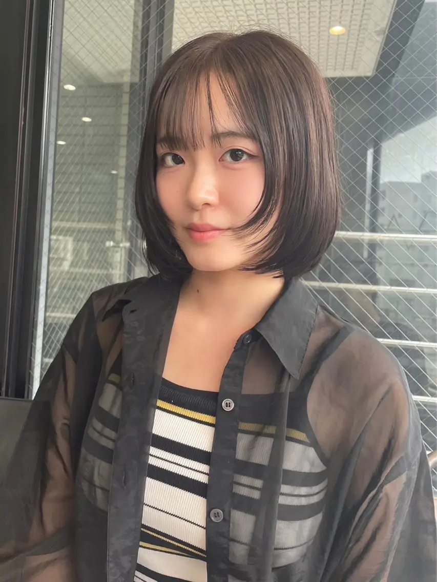 ミディアム ボブレイヤー ボブ レイヤーカット カット ヘアカラー トリートメント 山浦司颯/ カラー/レイヤーのヘアスタイル
