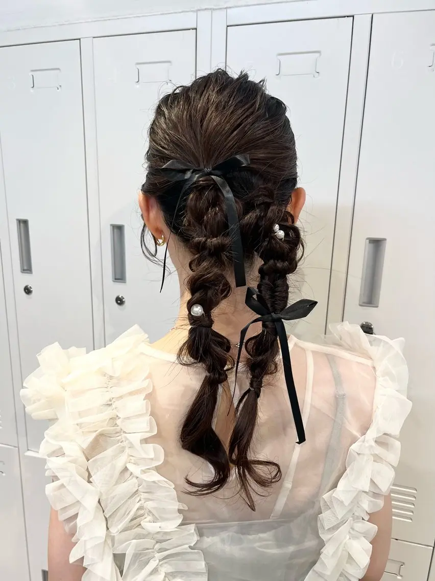 セミロング ヘアアレンジ ヘアセット 🌷レイヤーカット/ フルキシオリ🌷のヘアスタイル