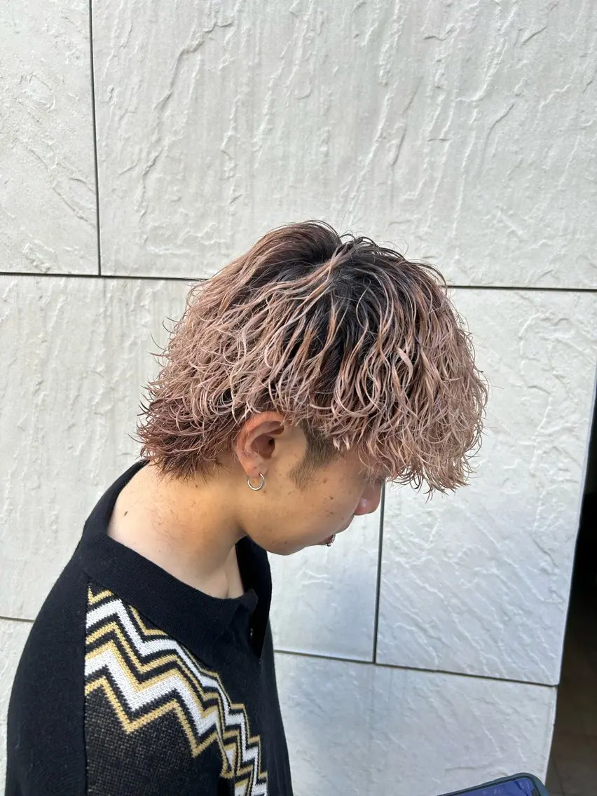ショート カラー パーマ メンズ キッズ カット パーマ パーマ支持率No.1 ❤️🔥安成弾のヘアスタイル