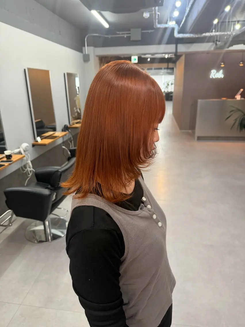 ミディアム カラー カット ヘアカラー TAKI/暖色カラー 🍪/レイヤーカットのヘアスタイル