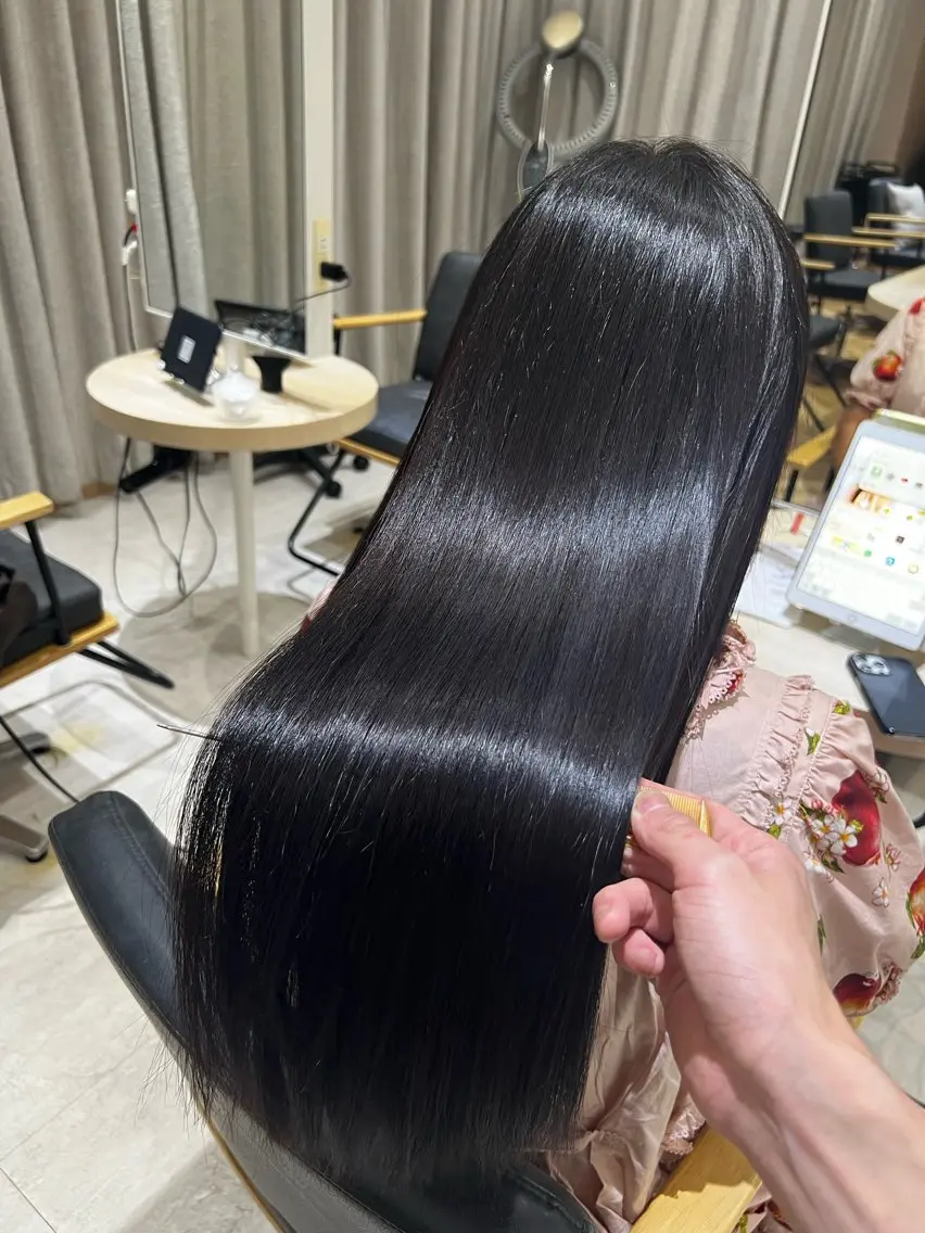 ロング カット ヘアカラー トリートメント 松田卓也🌟髪質改善 🌟縮毛矯正🌟艶髪のヘアスタイル