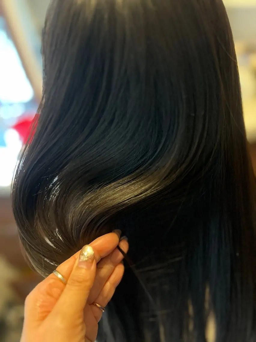 ロング カット 縮毛矯正 トリートメント 【南草津】髪質改善 ヘナカラー&縮毛矯正のヘアスタイル