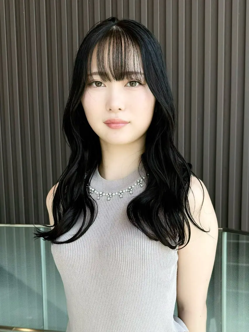 ミディアム 韓国風ヘア レイヤーカット 佐野 怜也のヘアスタイル