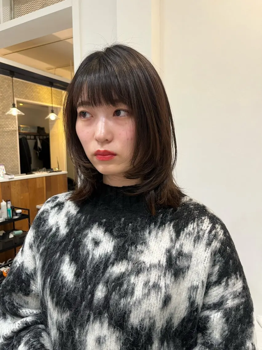 セミロング レイヤーカット 無料カットモデル‪✨ ✂️Nanami🌷のヘアスタイル