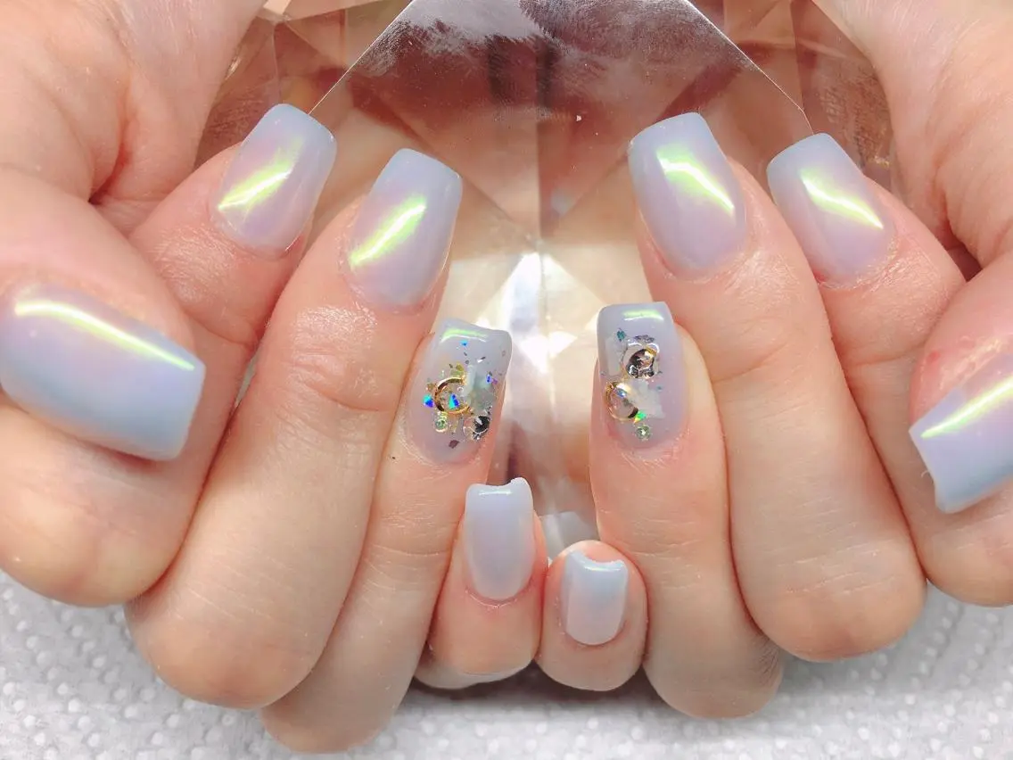 ネイル オーロラネイル スカルプネイル ネイルサロンアウル ayaka💋のネイルデザイン