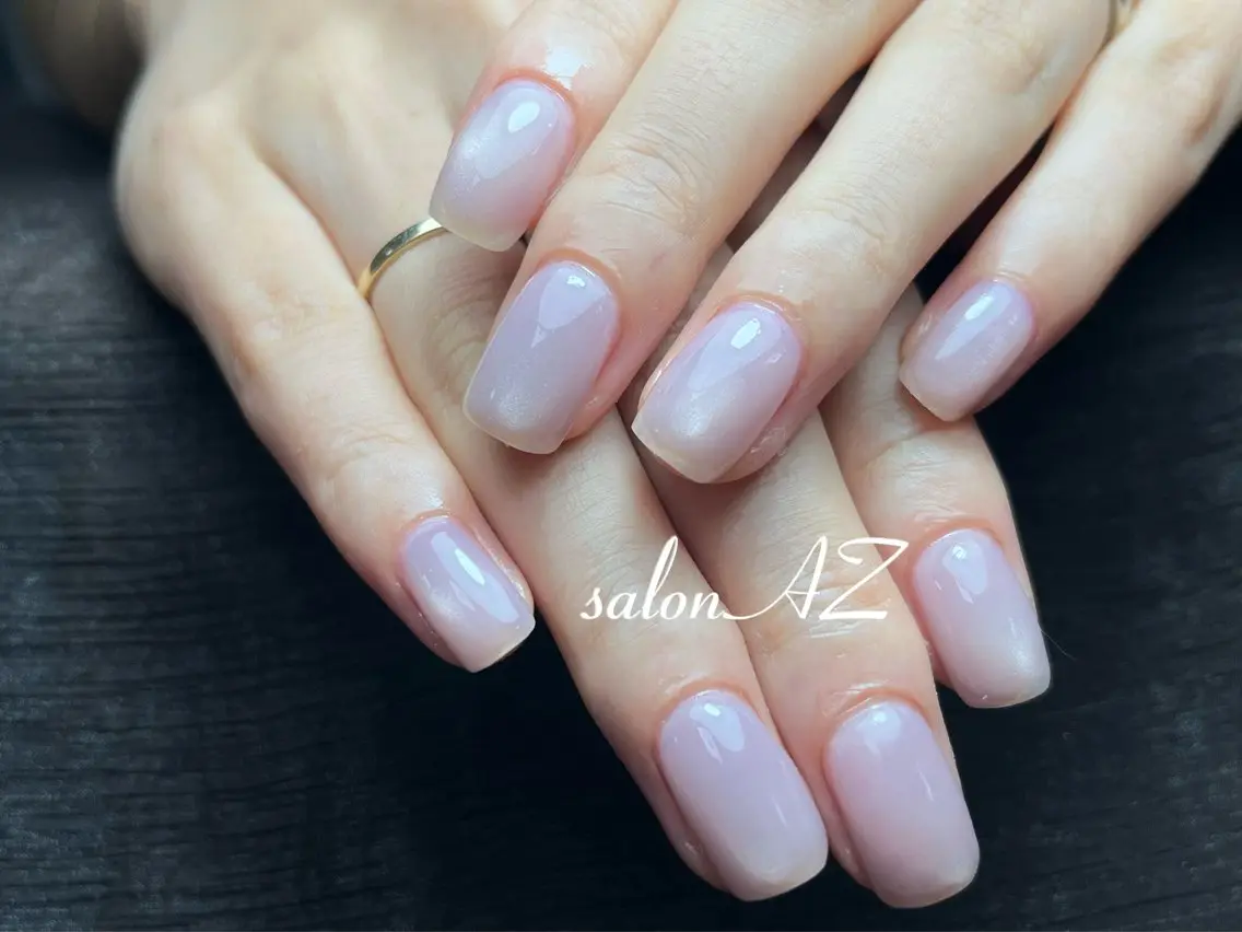 ネイル 桜ネイル 長さ出し フットネイル フレンチネイル ジェルネイル salon AZのネイルデザイン