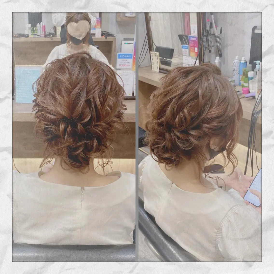 セミロング ヘアアレンジ ヘアセット ヘアセット/着付け 𓇼 まつもと𓇼のその他イメージ