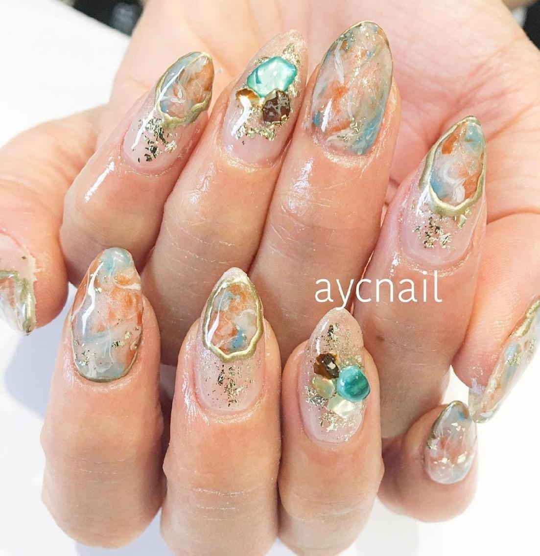 ネイル ニュアンスネイル ハンドネイル 推しネイル | 　aycnailのネイルデザイン