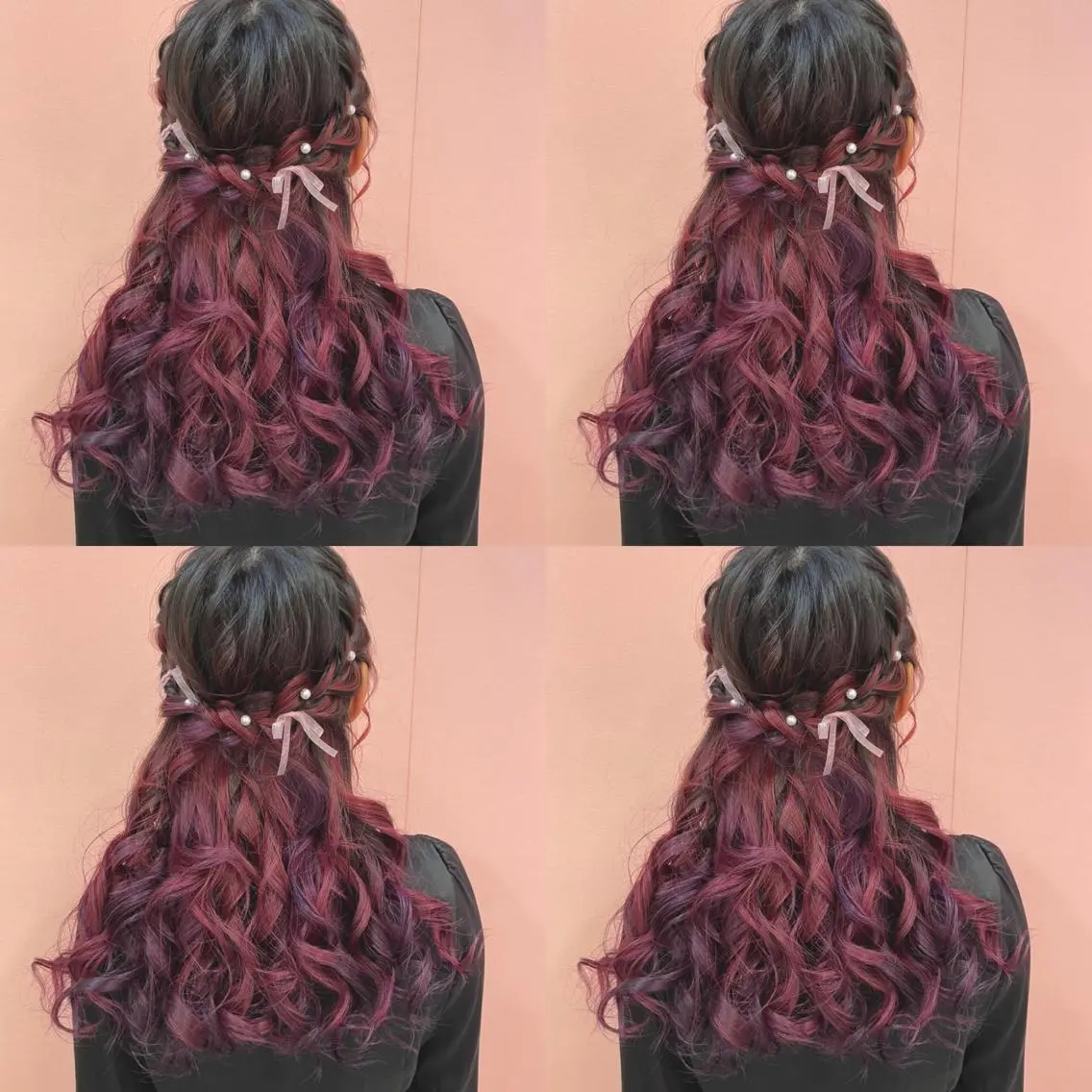 セミロング ヘアアレンジ ハーフアップ ヘアセット 🌷MAYU 🌷のヘアスタイル