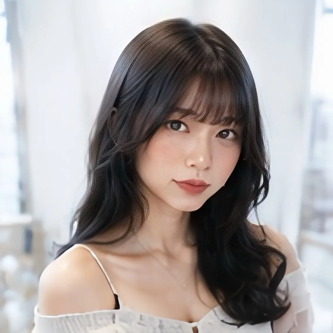ロング 縮毛矯正/レイヤー/ 前髪カット/おばかんのヘアスタイル