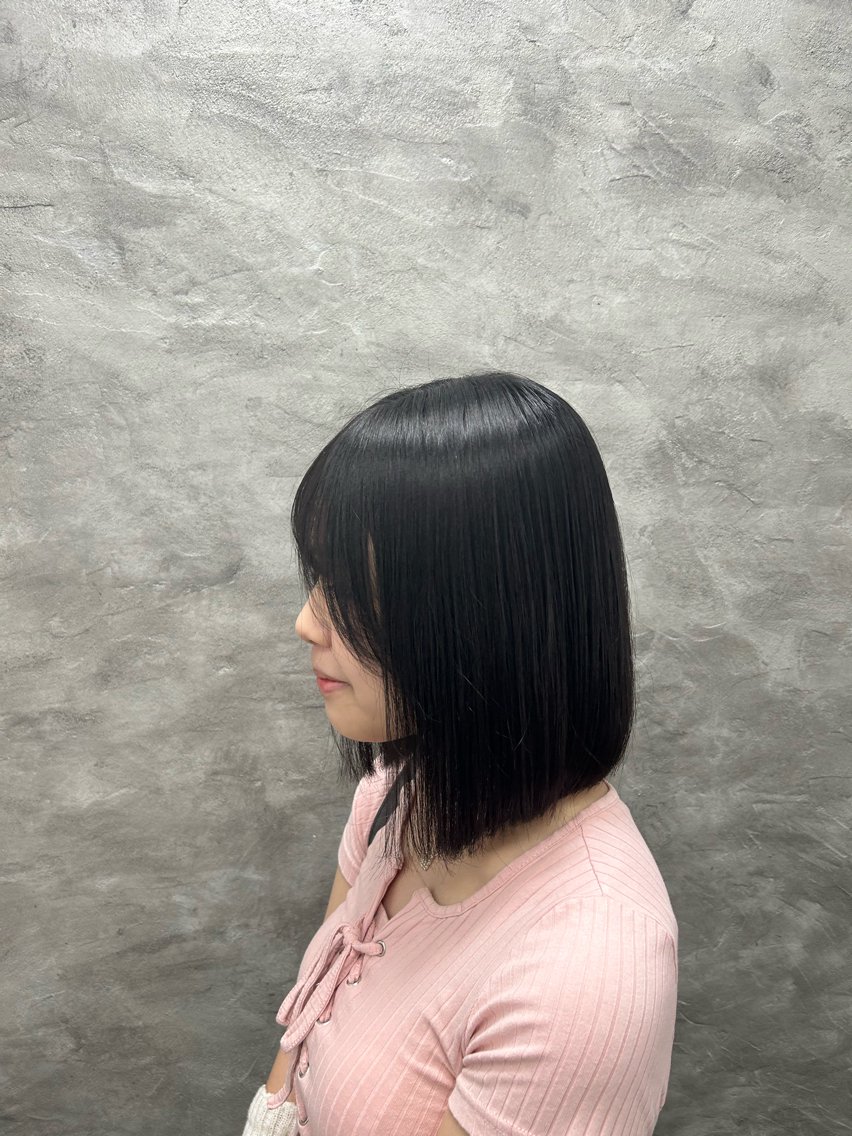 ミディアム カット トリートメント 酸性ストレート/ ボブ/暖色/リコのヘアスタイル