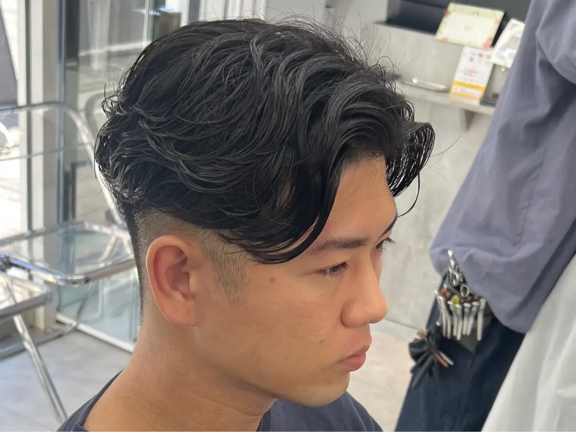 ショート パーマ メンズ カット パーマ ヘアセット 垢抜けメンズパーマ/ だいち先輩のヘアスタイル