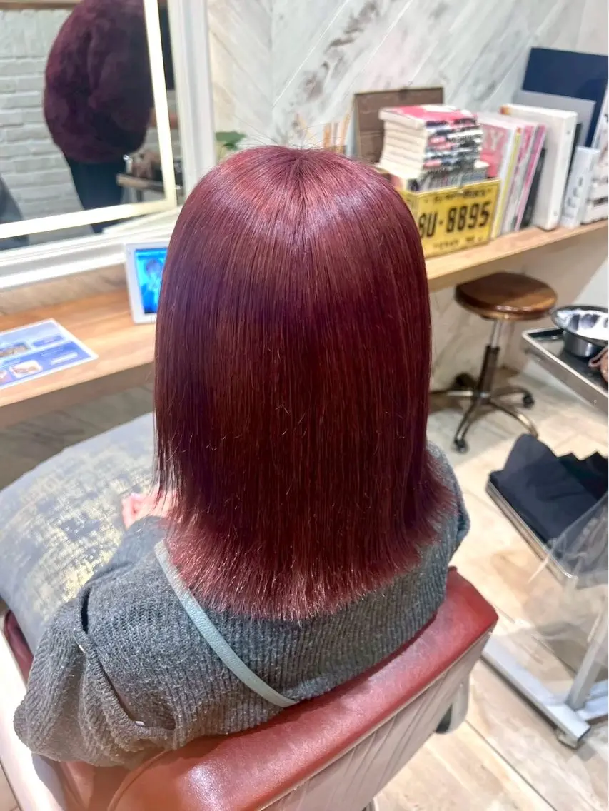 ミディアム カラー ヘアカラー トリートメント 横浜/カラーモデル 様募集中/ヒトミのヘアスタイル