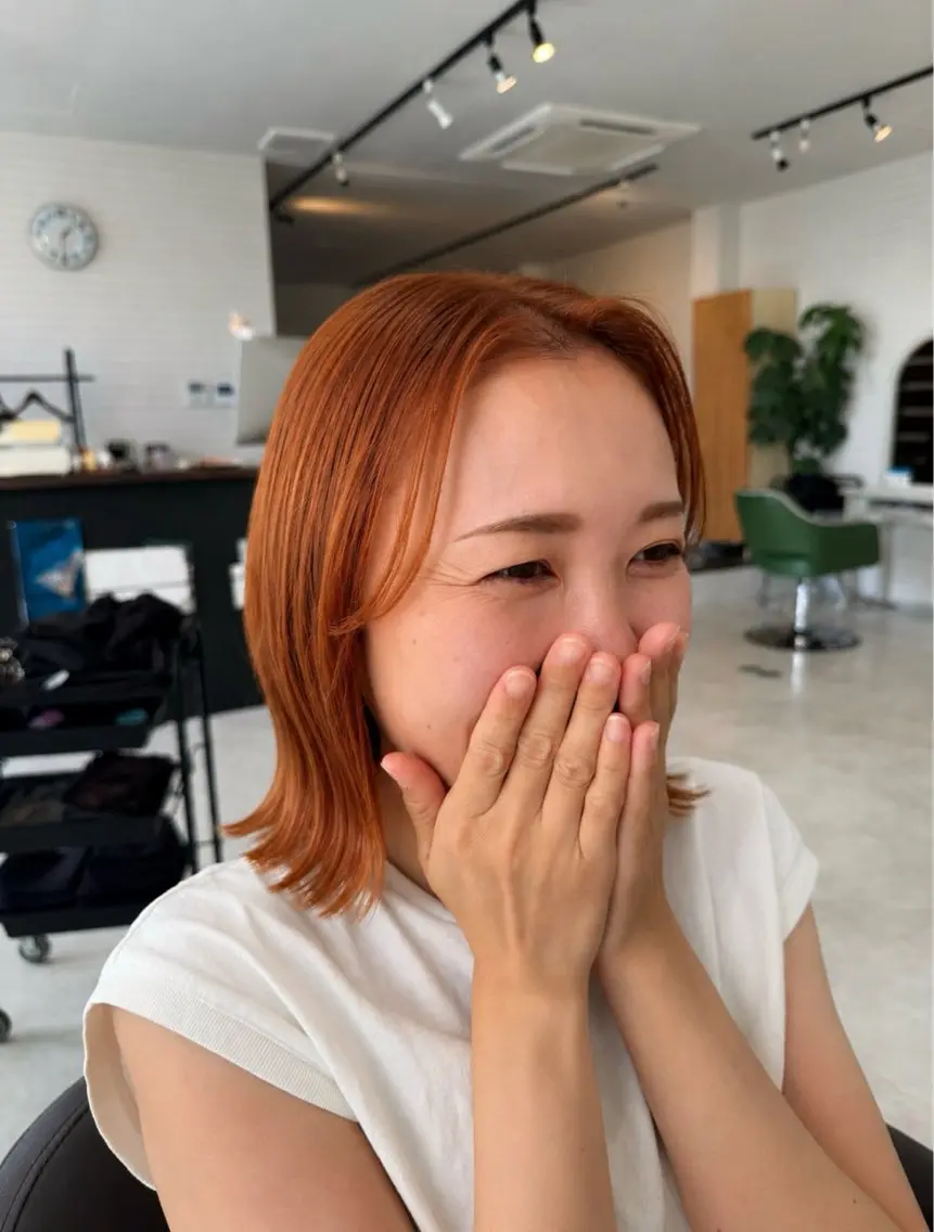 ミディアム 切りっぱなしボブ ボブ 外ハネヘア 高嶋拓也/宇都宮 /江曽島/クリーピーのヘアスタイル