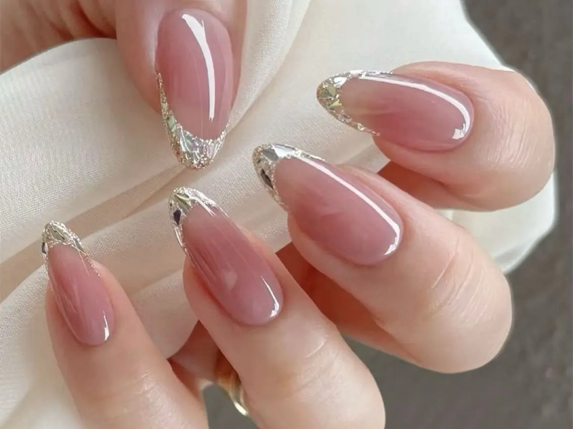 ネイル アートネイル オーロラネイル チークネイル 長さ出し フレンチネイル ハンドネイル ハンドケア Yumi Nail Seiのネイルデザイン