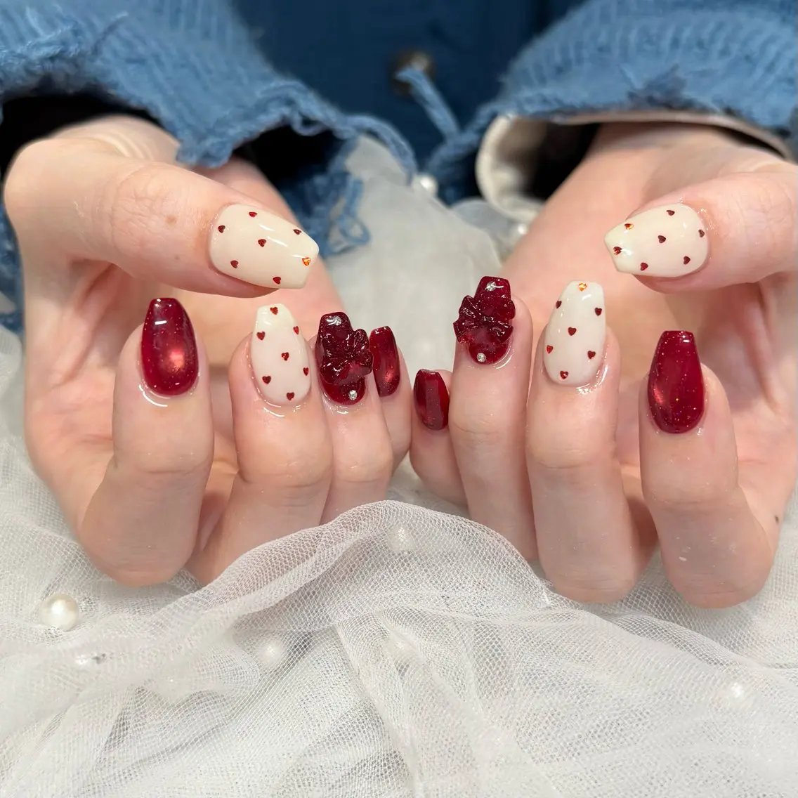 ネイル ハンドネイル 荒巻 めいのネイルデザイン