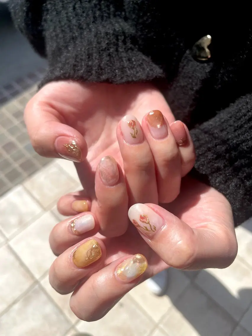 ネイル ハンドネイル フットネイル 甲斐市自宅サロン 🧸prunelleのネイルデザイン