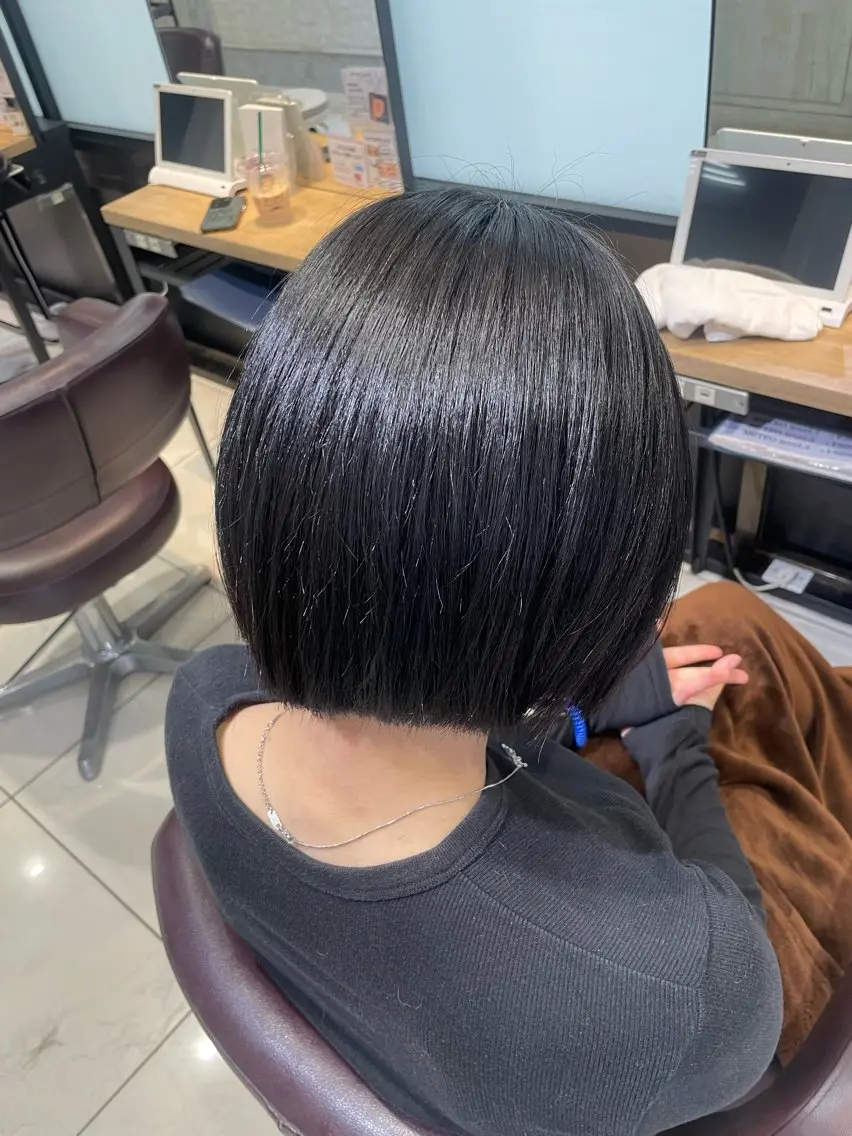 【ご新規様限定✨️】おさまりボブカット¥1540✂️内巻きも外ハネもOK◎乾かすだけでまとまるの写真